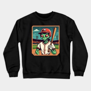 Alien baseball player Crewneck Sweatshirt